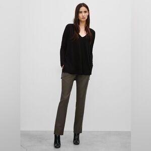 Aritzia Babaton Lars black dress pants, classic rise flared leg full length, 4